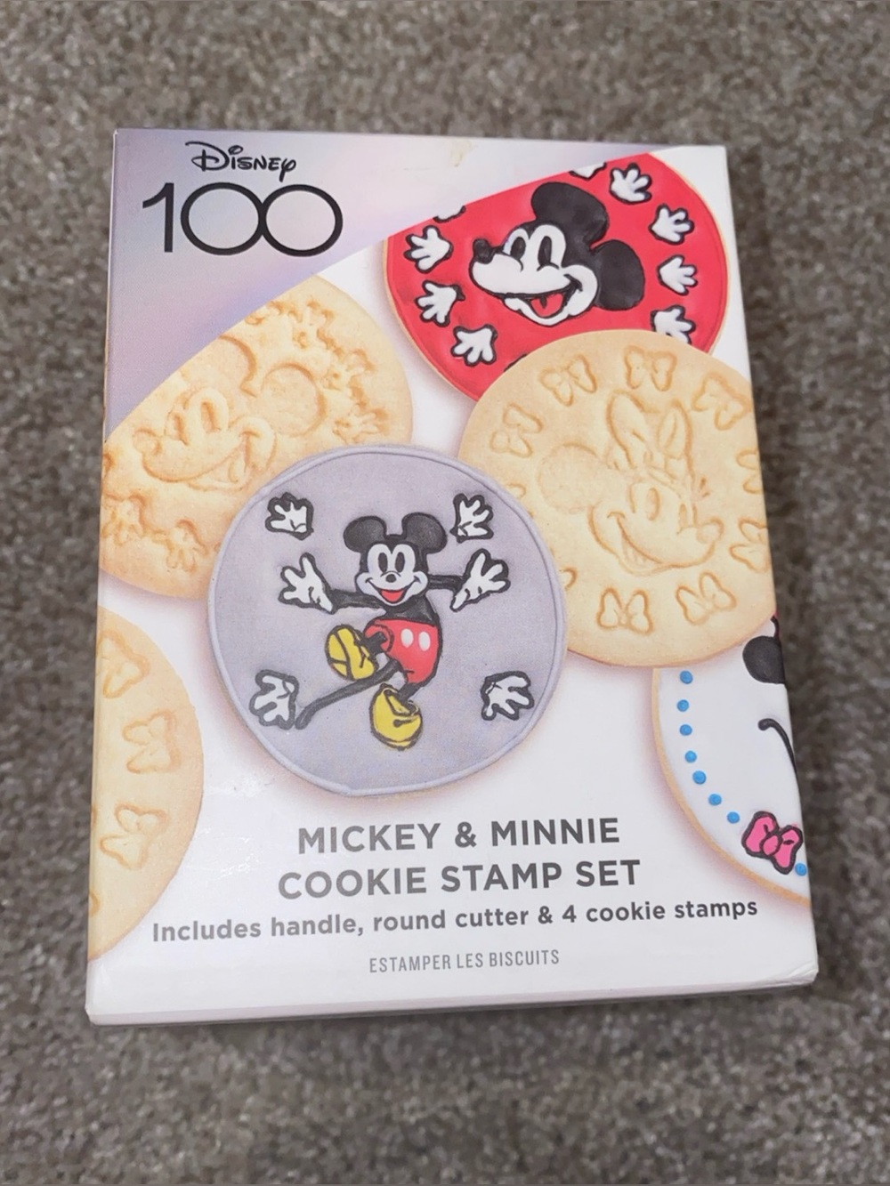 Disney 100 Mickey & Minnie Cookie Stamp Set Of 4 Williams Sonoma New In Box